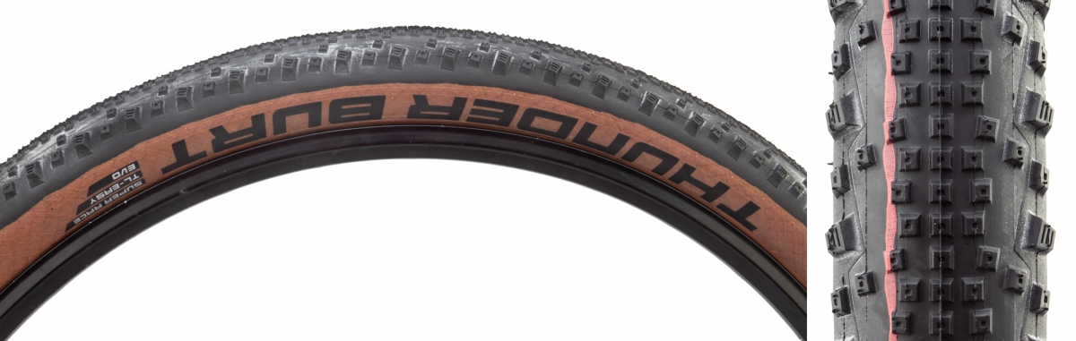 TIRE SWB THUNDER BURT 29x2.1 EVO S-RACE BK/TAN ADDIX SPEED TLR E25 FOLD
