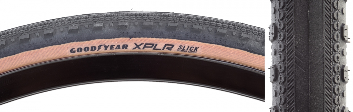 TIRE GOODYEAR ZIP SLICK XPLR 700x45 BK/TRANS-SK TLR FOLD