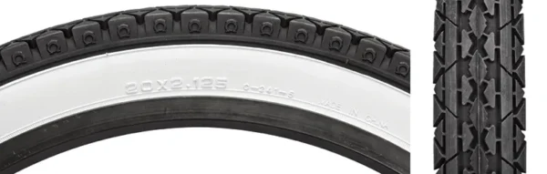 TIRE SUNLT 20x2.125 CST241 BK/WHT CRUISER WIRE