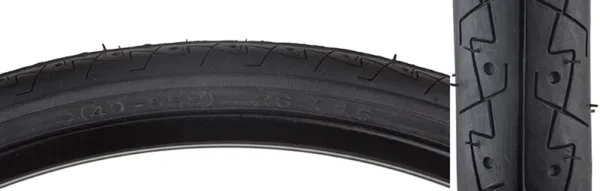 TIRE SUNLT 26x1.5 BK/BK CITY SLICK K154 WIRE