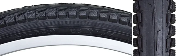 TIRE SUNLT 26x1.95 BK/BK CITY K841C COMFORT WIRE
