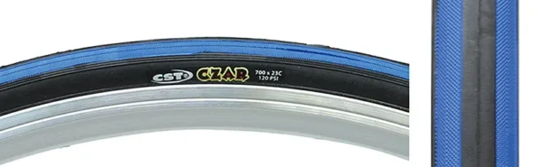 TIRE CSTP CZAR 700x25 BK/BU 120lb WIRE