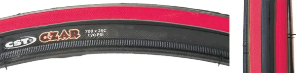 TIRE CSTP CZAR 650Cx23 BK/RD 120lb WIRE