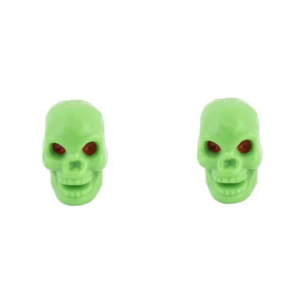 VALVE CAPS TRIKTOPZ SKULL ONLY GN 1pr/PK