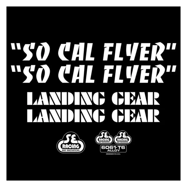 DECAL SE BIKES SET SO CAL FLYER WH