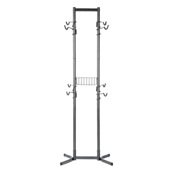 STORAGE RACK DELTA FOUR BIKE FREESTANDING RACK w/BASKET