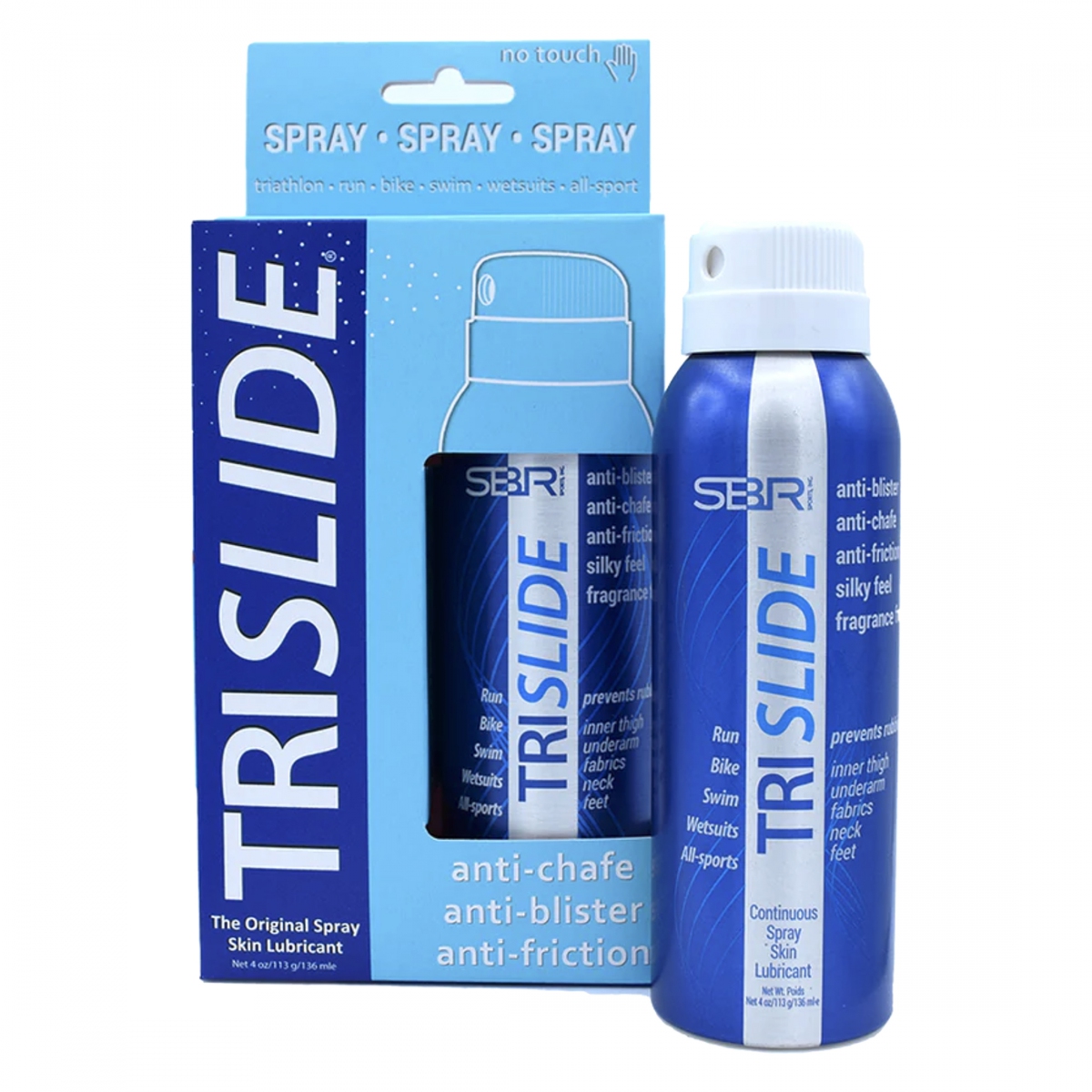 SKIN CARE SBR SPORTS TRISLIDE LUBRICANT4oz AEROSOL BOXED