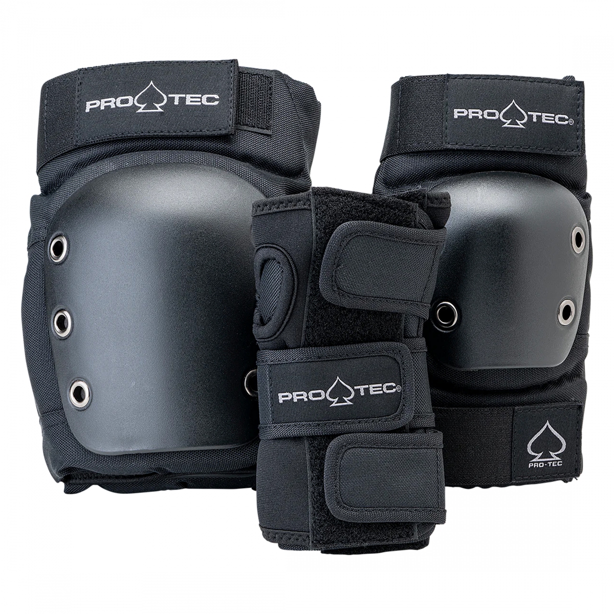 PAD SET PROTEC STREET ELBO/KNE/WRST OPEN BACK MD BK