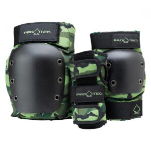 PAD SET PROTEC STREET ELBO/KNE/WRST OPEN BACK SM CAMO