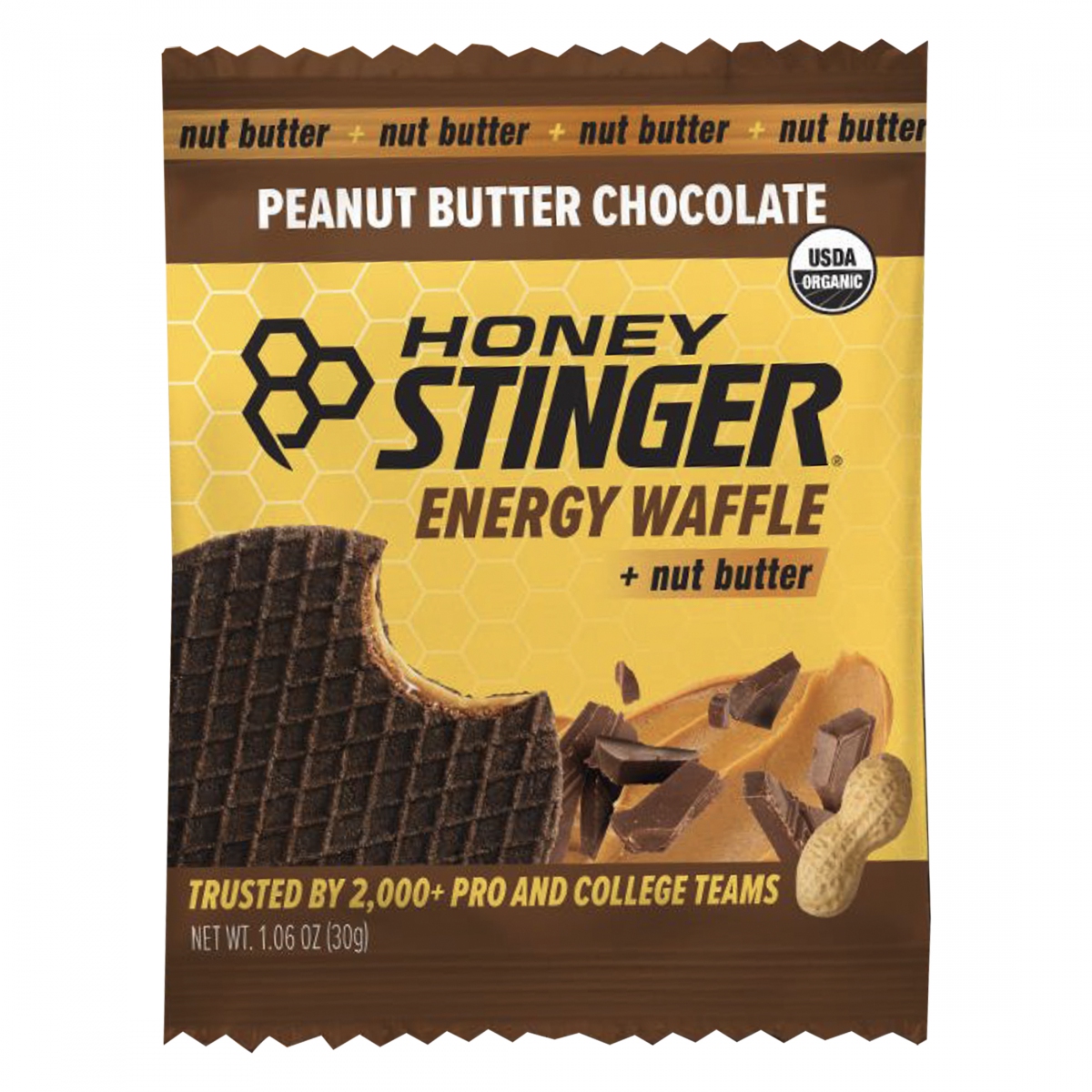 FOOD HS WAFFLE ORGANIC PEANUT BUTTER CHOCOLATE BXof12