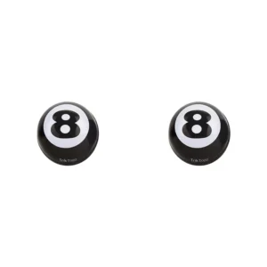 VALVE CAPS TRIKTOPZ 8-BALL BLK 1pr/PK