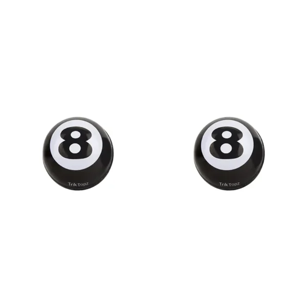 VALVE CAPS TRIKTOPZ 8-BALL BLK 1pr/PK