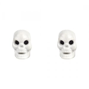 VALVE CAPS TRIKTOPZ SKULL ONLY WHT 1pr/PK