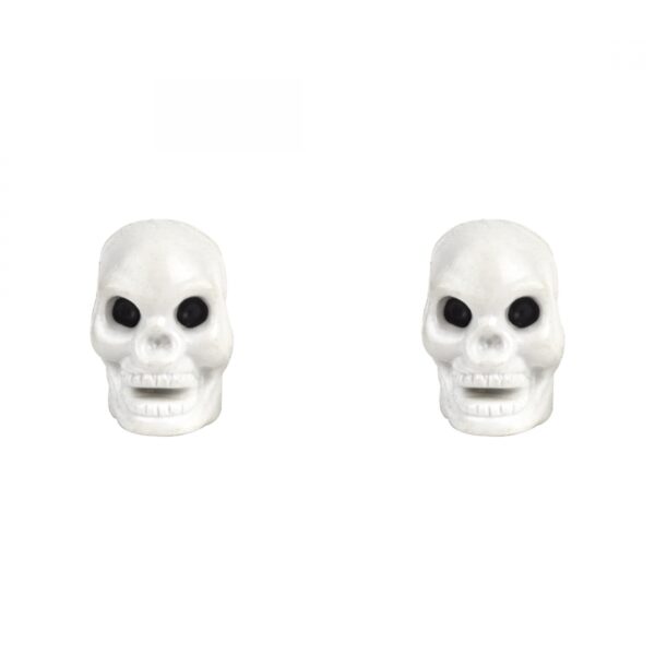 VALVE CAPS TRIKTOPZ SKULL ONLY WHT 1pr/PK