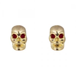 VALVE CAPS TRIKTOPZ SKULL ONLY GLD 1pr/PK