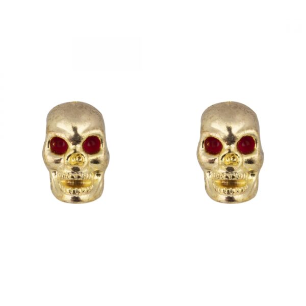 VALVE CAPS TRIKTOPZ SKULL ONLY GLD 1pr/PK