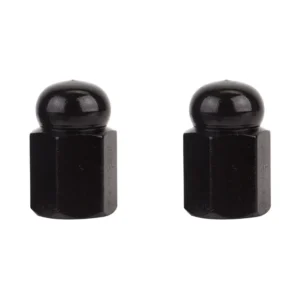 VALVE CAPS TRIKTOPZ HEX DOME BLK 1pr/PK