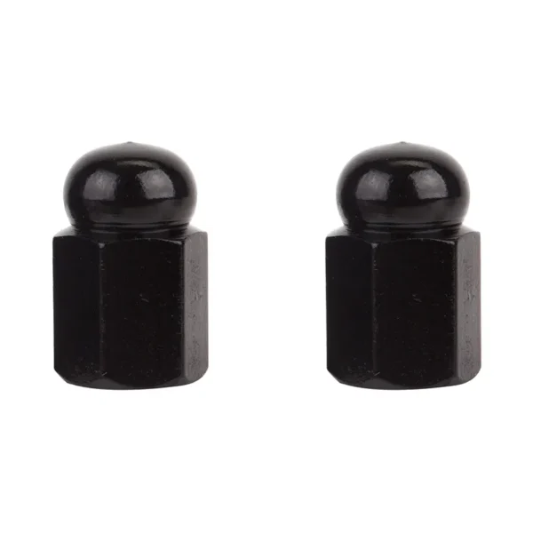 VALVE CAPS TRIKTOPZ HEX DOME BLK 1pr/PK