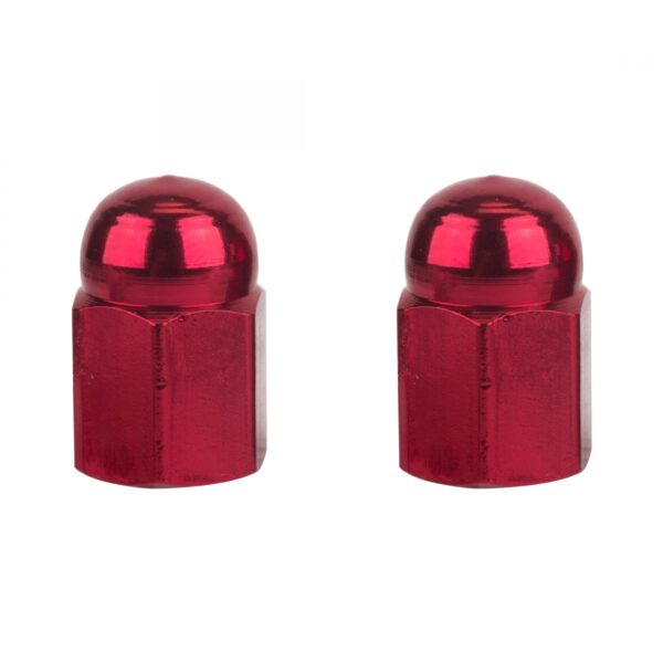 VALVE CAPS TRIKTOPZ HEX DOME RED 1pr/PK