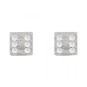 VALVE CAPS TRIKTOPZ DICE-GLITTER SIL 1pr/PK