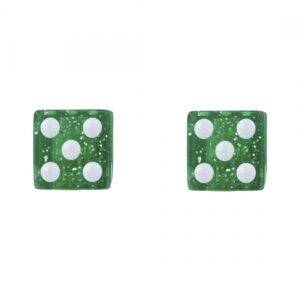 VALVE CAPS TRIKTOPZ DICE-GLITTER GRN 1pr/PK