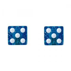 VALVE CAPS TRIKTOPZ DICE-GLITTER BLU 1pr/PK