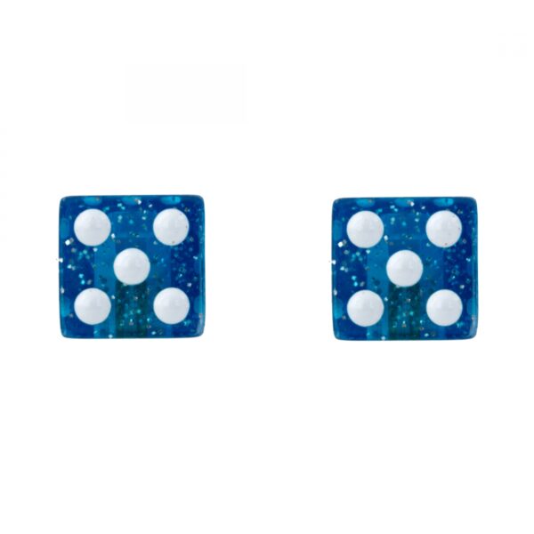 VALVE CAPS TRIKTOPZ DICE-GLITTER BLU 1pr/PK