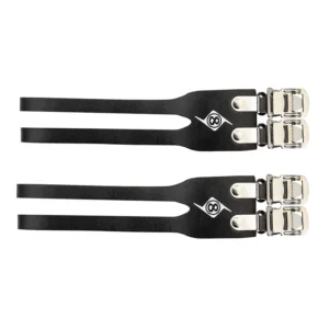 TOE STRAPS OR8 RD DBL LEATHER BLK