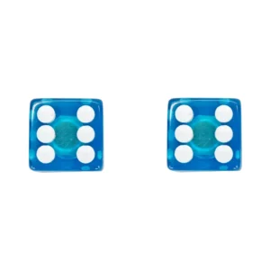 VALVE CAPS TRIKTOPZ DICE CLR-BU 1pr/PK