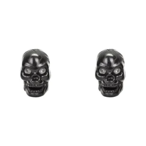 VALVE CAPS TRIKTOPZ SKULL ONLY BK 1pr/PK