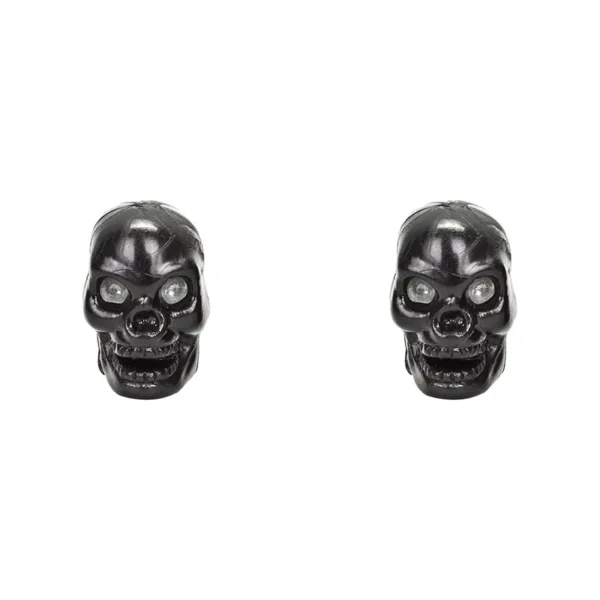 VALVE CAPS TRIKTOPZ SKULL ONLY BK 1pr/PK