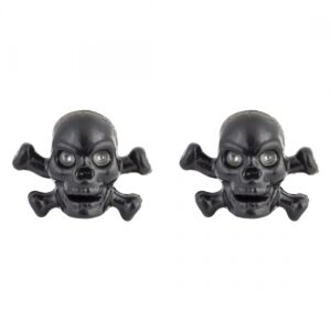 VALVE CAPS TRIKTOPZ SKULL/BONE BK 1pr/PK