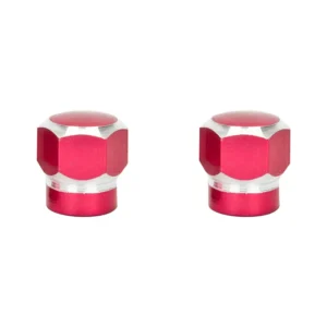 VALVE CAPS TRIKTOPZ HEX 2-TONE RD 1pr/PK