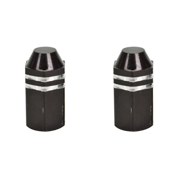 VALVE CAPS TRIKTOPZ FINNED BK 1pr/PK