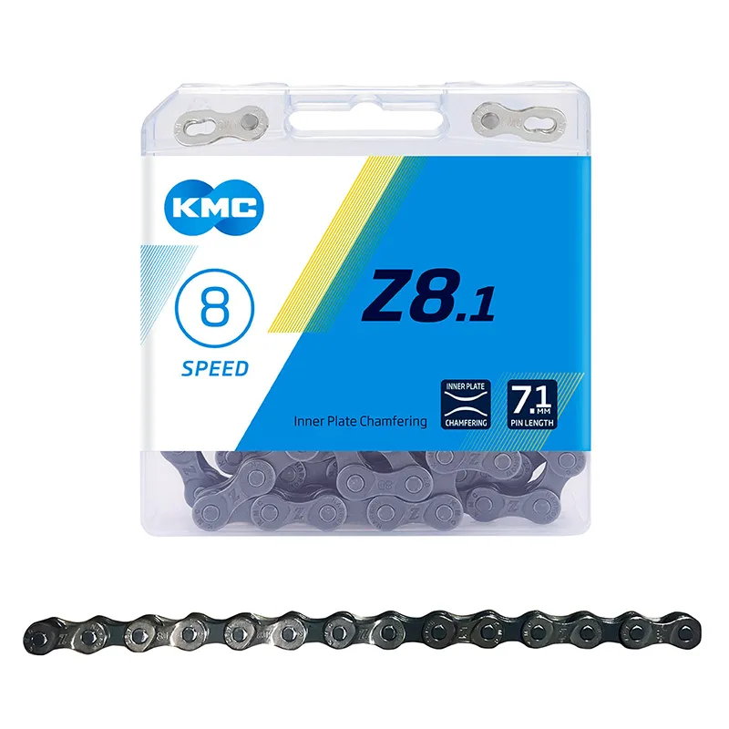 CHAIN KMC Z8.1 INDEX 8s SL/GY 116L