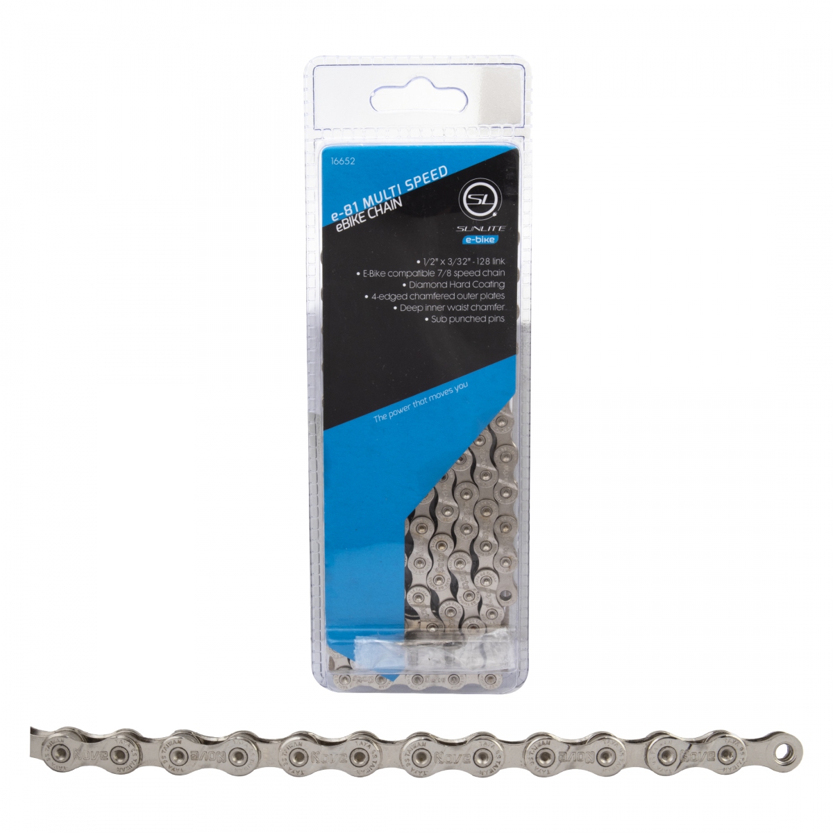 CHAIN SUNLT e81 7/8s CP 128L f/EBIKE