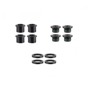 CHAINRING BOLT SET TV 4-ARM SGL STL NO-GUARD BK