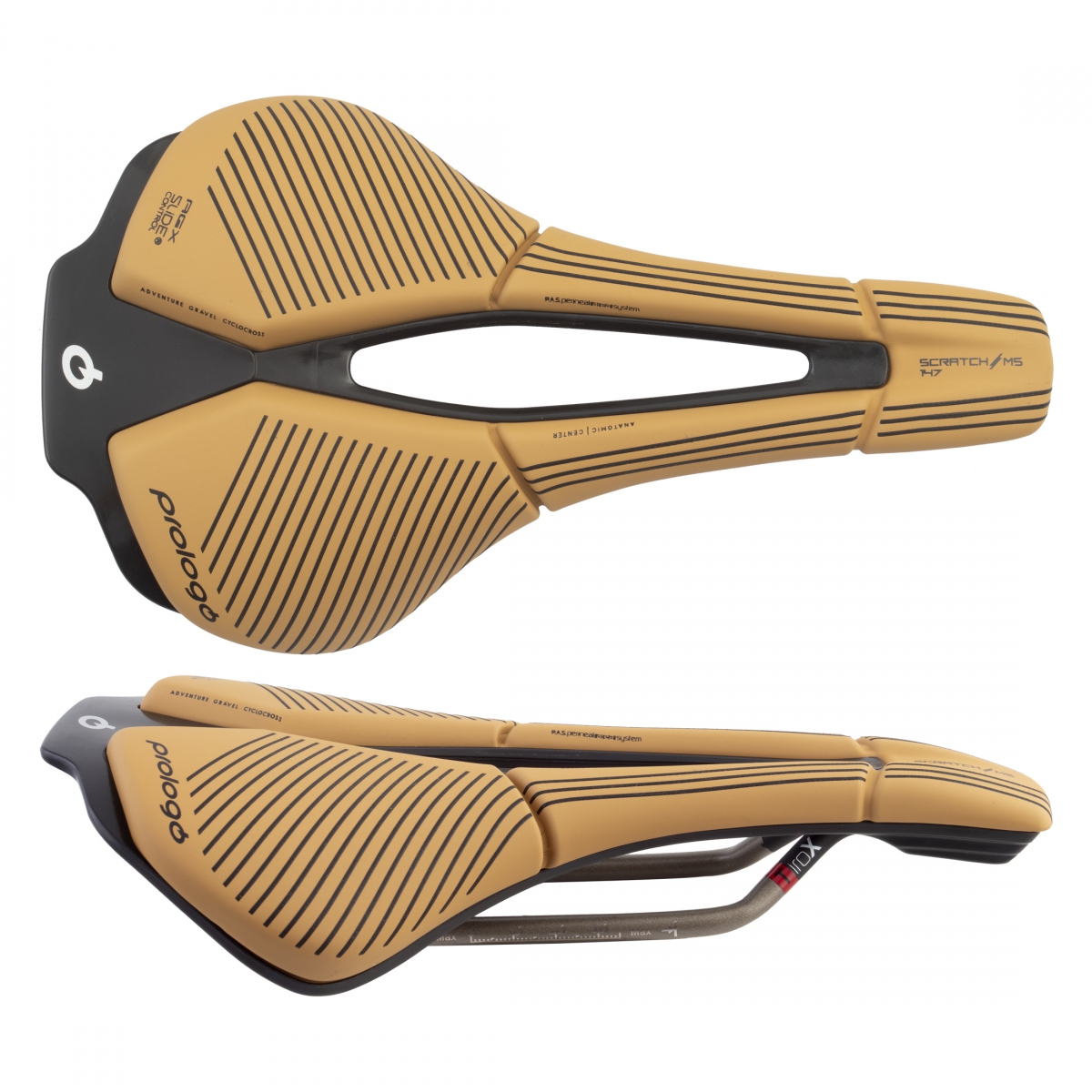 SADDLE PROLOGO SCRATCH M5 PAS AGX TIROX 147 LT-BN w/SLIDE CONTROL