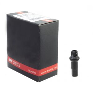 SPOKE NIPPLE DT BRASS 2.0x15mm SQUORX PROLOCK/PROHEAD BK BXof100